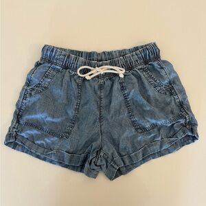 Aerie Light Blue Jean Shorts Soft and Flowy